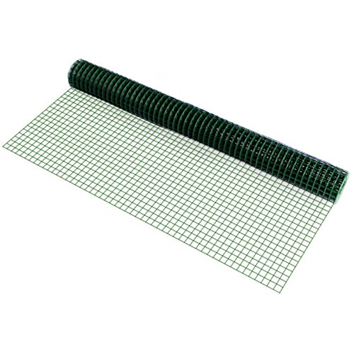 [pro.tec] Drahtgitter (4-Eck)(1m x 5m)(grün) Schweißgitter Volierendraht Maschendraht Zaun - 2