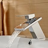 Auralum® Armatur Aus Messing und Glas Wasserhahn Waschtisch...