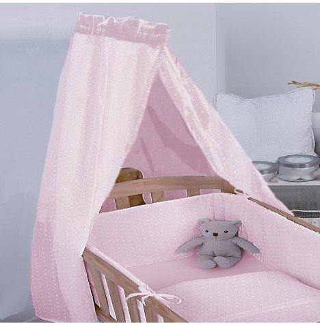 Clair de Lune 4pce Swinging Crib Set in Pink Bon Bon design