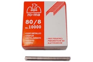 LAURA BIAGIOTTI DOLLS Punti 10 mm per Fissatrice Pneumatica Mk80 Mek80 e Rapid PS12-80 10000 pz