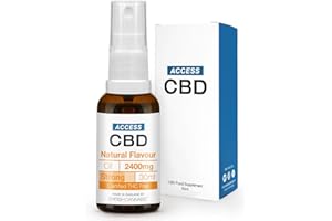 ACCESS CBD Oil 2400 mg | Vegan | Joint Pain Relief | Health Sleep Anxiety| Free from THC Oil | Mct Oil | Cbd Drops | Extra Strong Strength Cbd Spray | Natural Flavour | 30ml
