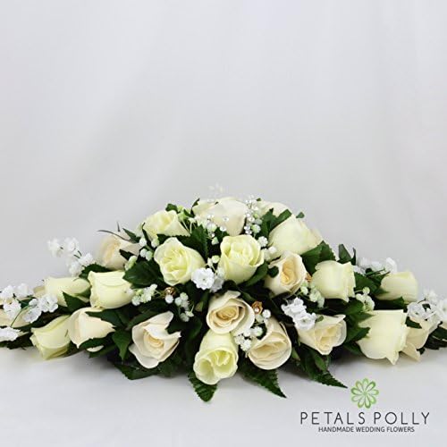 Artificial Wedding Flowers Hand-made by Petals Polly, TOP TABLE DECORATION, CHAMPAGNE/GOLD