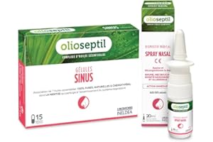 OLIOSEPTIL - Duo Sinus - Gélules Sinus + Spray Nasal - Aide à dégager, apaiser et assainir les voies respiratoires - Idéal en cas de nez bouché