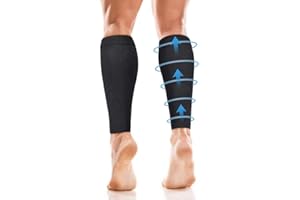 DOACT Skarpety uciskowe dla mężczyzn i kobiet, osłona łydki (20-30 mm Hg), rękawy uciskowe na nogi do biegania, szyny piszczeli, medyczne, podróżne, pielęgniarskie, jazdę na rowerze, łagodzą ból łydek