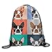 Produktbild Boston Terrier Bulldog Kordelzug Tasche für Reisen oder Shopping Casual Daypacks Schulranzen Unisex