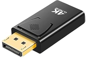 Mepsies Adaptador DisplayPort a HDMI 4K Convertidor DP a HDMI Adaptador DisplayPort Macho to HDMI Hembra para PC, TV, Monitor y Proyector