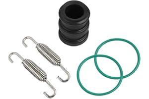 NICECNC Exhaust Noir Kit de coupleur de Ressort et de Silencieux à Joint torique Compatible avec KTM 250 300 EXC MXC XCW XC SX 6D Freeride 1998-2016 Husq- Te TC 250 300 2014-2016 Te 250 300 2011-2014