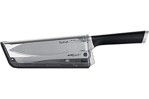 Tefal Couteau de chef 16,5 cm, Aiguisage intégré exclusif, Couteau de cuisine polyvalent, Acier inoxydable allemand, Ever Sharp K2569104