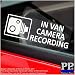 Produktbild 5 x klein Van Kameraaufzeichnung Fenster Wandsticker 87 mm x 30 mm -CCTV Warntafel, LKW, Van, Hellblau, Courier, Transit