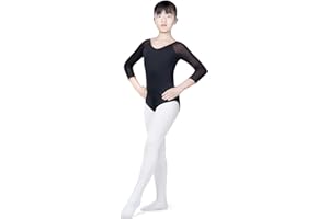 NEWCHAO Calzamaglia da danza classica per ragazze Calzamaglia da allenamento per studenti con piedi per bambini Adulto Bianco Rosa XS-L