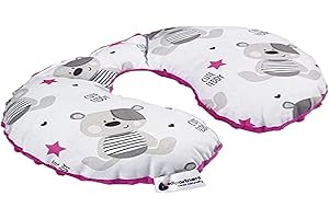 Medi Partners Neck Cushion for Baby 100% Cotton/Plush Baby Neck Cushion for Stroller Car Ride Travel Sleep Neck Pillow Snooze Roll