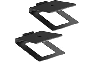 MYWALL my wall HS33-2L - Support de Haut-Parleur pour Plateau de Table - 2 Supports de Haut-parleurs, avec Tapis Anti-Vibration, Angle d'inclinaison de 16 °, Charge maximale de 10 kg, pour Enceintes PC ou