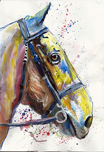 Horse Art Print, Horse Owner Gifts, Chestnut Horse Pastel Painting Print, Equestrian Artwork, Horse Gift for her, Horse Rider Gift, Hand Signed by Oscar Jetson (a4)