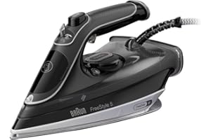 Braun Texstyle 5 SI5188BK - Plancha de Vapor (2800 W, suela FreeGlide 3 D Eloxal Plus, tecnología iCare, 50 gm/min con golpe de vapor de 230 g/min, función antigoteo, apagado automático)