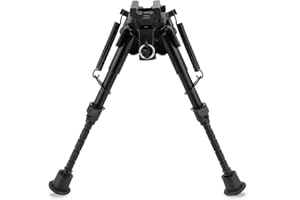 FOCUHUNTER Taktische Zweibein Bipod 6-9 Inches - Drehzapfen Federspannung Einstellbar für Luftgewehr und Scharfschützengewehr mit Schlinge-Halterung