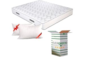 EVERGREENWEB MATERASSI & BEDS EVERGREENWEB Materasso Matrimoniale 160x190 Alto 20 cm DISPOSITIVO MEDICO con Coppia Cuscini Memory Foam GRATIS, Ortopedico, Rivestimento Bianco Effetto MASSAGIANTE, Tessuto ANALLERGICO | FASHION