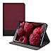Produktbild kwmobile Canvas Hülle für Samsung Galaxy Tab S2 8.0 mit Ständer - Leinen Tablet Case Cover Tasche Schutzhülle in Dunkelrot Schwarz