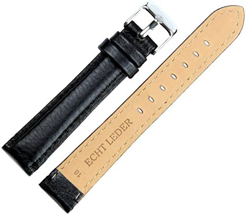 Leather Watch Strap 18 mm Black with Quick Release, Leather Bracelet Genuine Leather Bracelet For Daniel Wellington 36 mm Cluse La Boheme
