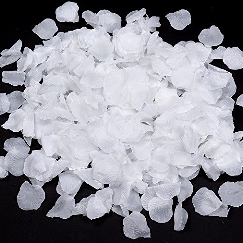 S/O 500er Pack Rosenblätter Weiss Rosenblüten Rosen Blätter Blüten Kunstblumen Seidenblumen Weiß