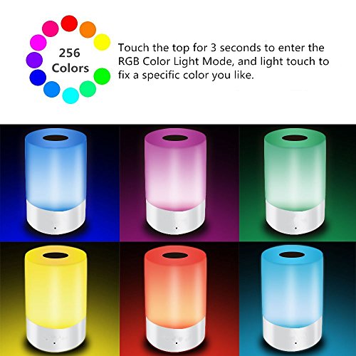 Mabor Nachttischlampe, Stimmungslicht,Touch Sensor LED Nachtlicht mit dimmbares & warmes Licht & 256 RGB Farbe als Stimmungsbeleuchtung für Kinderzimmer,Schlafzimmer usw - 4