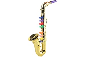HOMSFOU Trompete Metallische Flöten Spielzeug Für Kazoo Musik-Saxophon-Spielzeug Tuba Spielzeuggitarre Kalimbas Für Anfänger Lernspielzeug Waldhorn Kupferrohr Kind Leistungsrequisiten