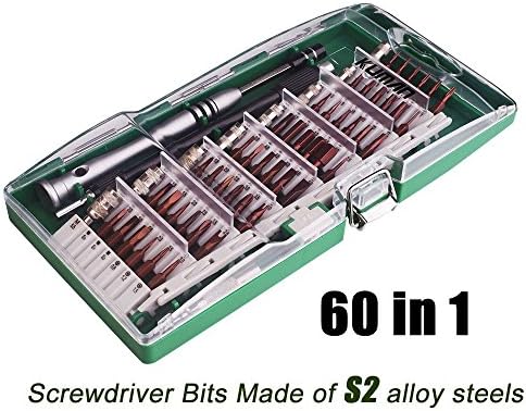 [Updated S2 Version 60 in1 ] Screwdriver Set, Cymuros　 Precision Screwdriver Repair Tools Kit for PC, Laptop, Tablet, PDA, Mobile Phone, Glasses, Watch, Cameras, Electronic Toys and Other Appliances
