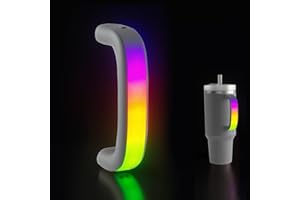 Bibykivn Manico per Bicchiere Illuminato a LED,Compatibile con Stanley Quencher H2.0 da 1.2L e 850ml,6 Colori, Manico Stanley Confortevole per Casa, Feste e attività All'aperto