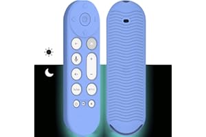 BIIULHCI Etui na pilot zdalnego sterowania do Google TV Streamer 4K 2024 Voice Remote, antypoślizgowe, silikonowe etui ochronne, świeci w ciemności, osłona na pilot zdalnego sterowania do akcesoriów TV