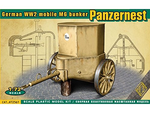 ACEACE72561 Model Kit WWII German Mobile MG Bunker Tank Nest