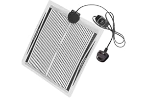 niCWhite Reptile Heat Mat, 15W Heating Pad Under Tank Terrarium Heated Pads Vivarium Reptile Warmer with Temperature Adjustment for Reptiles, Lizards, Turtles, Snakes, 8.6Inch x 9.8Inch