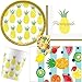 Produktbild HHO Ananas-Sommer-Party-Set Pineapples-Summer-Party-Set 53tlg. für 16 Gäste Papp-Becher Teller Servietten Tischdecke