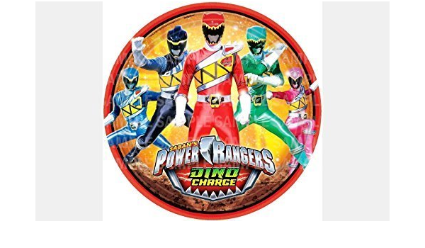 Power Rangers Dino Charge Birthday Edible Image Photo 8 Round Cake Topper Sheet Personalized Custom Customized Birthday Party By Hgc Amazon Co Uk Home Kitchen