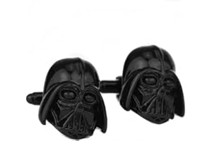 SUMA SHOP Diseño De La Película Star Wars Stormtrooper Gemelos Para Los Hombres De Calidad Material Metal Color Negro Enlaces De Pulsera, Aluminio