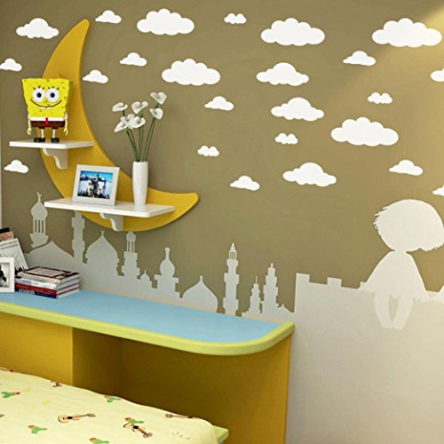 Saingace Wandaufkleber Wandtattoo Wandsticker,31pcs / set DIY große Wolken 4-10 Zoll-Wand-Aufkleber-entfernbare Vinylwand-Abziehbild-Kinderhaus-Ausgangsdekoration-Kunst - 5