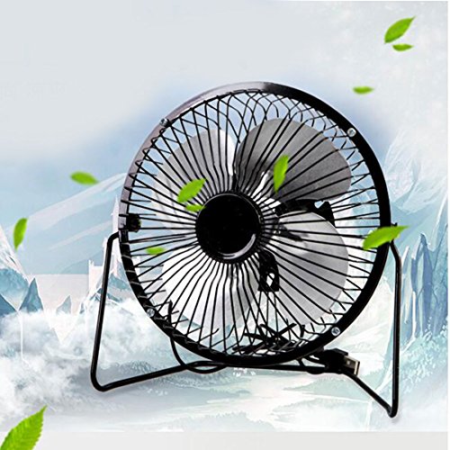 4 Zoll Mini Fan Tragbarer Metall-Lüfter, Ruhiger Persönlicher Mini Tischventilator, Mini USB Ventilator desktop Lüfter Neigbar Für Den Schreibtisch Klein, Kompakt Und Kraftvoll, Mit An/Ausschalter – schwarz - 8