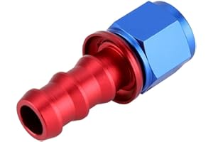 SUUONEE Raccord mâle AN6 droit à verrouillage par rotation, 45°/90°/180°, pour conduites d'huile/essence/carburant [0°] Ajustement d'extrémité de tuyau Adaptateur