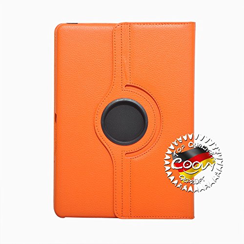 COOVY® 360° ROTATION COVER FÜR SAMSUNG GALAXY TAB PRO 10.1 SM-T520 SM-T525 SMART HÜLLE TASCHE ETUI CASE SCHUTZ STÄNDER Farbe orange - 7