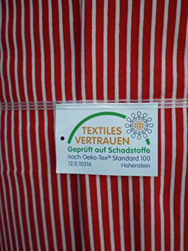 Stretch Jersey Stoff Streifen Rot/Weiß 0,5m - 2