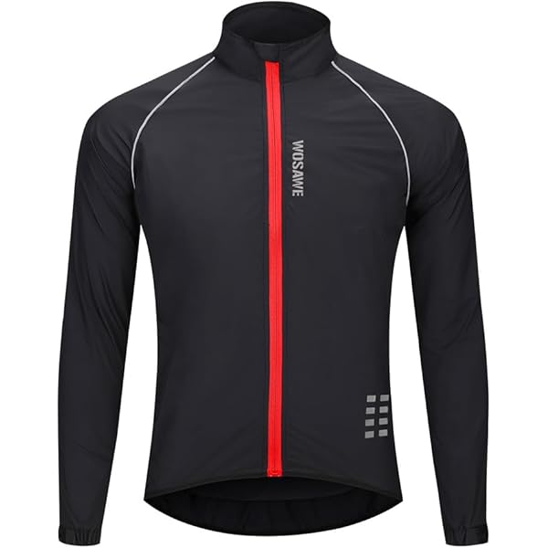 33,000ft Fietsjack voor heren, waterdicht, ademend, uv-bescherming, licht, fietsvest met afneembare mouwen, reflecterende regenjas, loopjas, opvouwbare jas voor mannen, middernachtblauw, S