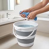 Deconox Katlanabilir Temizlik Kovası 13 Litre, 30 cm &Ccedil;ap, A&ccedil;ık 28 cm Kapalı 6 cm, Yer Kaplamayan Akordiyon Kova, Banyo Mutfak