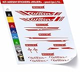 pegatina para bicicleta Wilier_kit 2_Juego de pegatinas stickers 14 piezas-SCEGLI sufrido COLORE-bike cycle pegatina Cod.0460, Rosso cod. 031