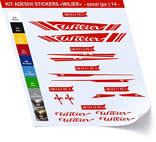 pegatina para bicicleta Wilier_kit 2_Juego de pegatinas stickers 14 pi