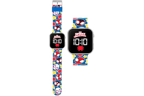 CARTOON Montre-bracelet numérique écran led, bracelet en silicone pour enfants