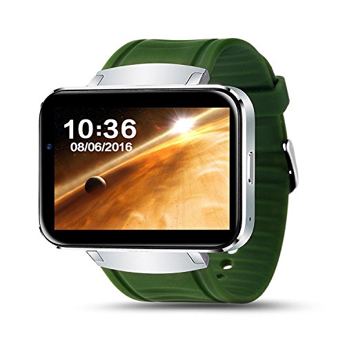 Bluetooth Smart Watch,LEMFO LEM4 Sweatproof With Camera Smartwatch Touch Screen Phone Unlocked Watch Smart Wrist Watch Pedometer Cell Phone Watch For Android Phones Samsung IOS Iphone 7 Plus 6SGreen