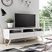 Produktbild Lavello Wood - TV Bank / TV Schrank (150 cm, Weiß Matt, Holzfüße, LED )
