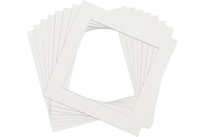 Anhow 8pcs Paspartú 10x10 cm, Passepartout Carton para Fotos, Carteles, Impresiones Artísticas - Beige/ 1,5 mm