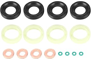 Adunsiaoto Kraftstoffeinspritzdüsen-Dichtungsset, Injektor-Dichtung Ssatz, Kraftstoff Injektor Dichtung Waschmaschine Injektor-Dichtung-Reparatur Satz, Reparatursatz Turbo Injektordichtungen(Grün)