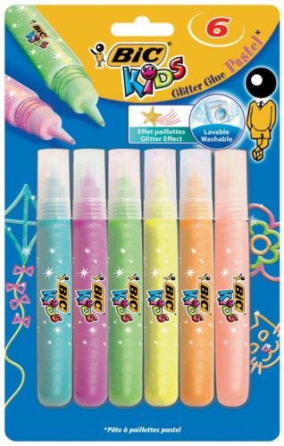 Bic Kids Glitter Glue - Pastel Colours  Pack de 6 