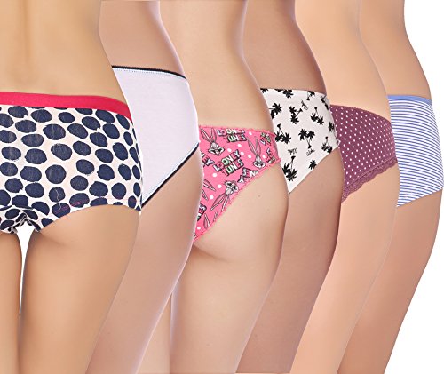Pepperika Sexy Cotton Lycra Panties (Pack of 6) RS.449 (75.00% Off) - Amazon