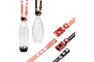 SKINGHONG Correa de hombro universal para botellas SodaStream Duo, Crystal y PET, juego de 2 unidades, 45 cm - 65 cm, longitud ajustable
